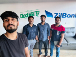 Team photo at ZilBank office